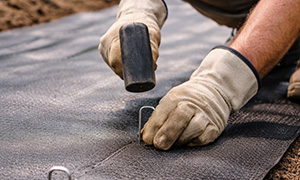 防草シート施工