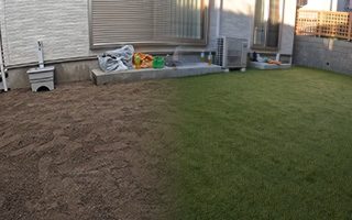 雑草処理＋人工芝セット